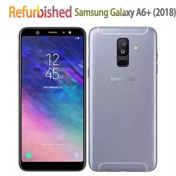 Восстановленный Samsung Galaxy A6+ (2018) Мобильный телефон A605F Galaxy A9 Star Lite, 3 ГБ ОЗУ, 32 ГБ ПЗУ Simple Set чёрный