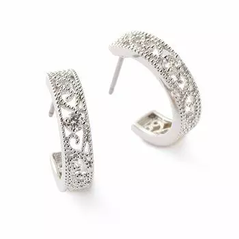 VOTRE COUTURE женские серьги-кольца с мил украшением антикварная популярная титановая гвоздь серебро 925 пробы с кубическим цирконием серебро