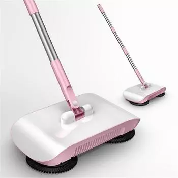 Vow-Hand Push Sweeper Домашняя подметальная машина для мытья полов Пылесос розовый