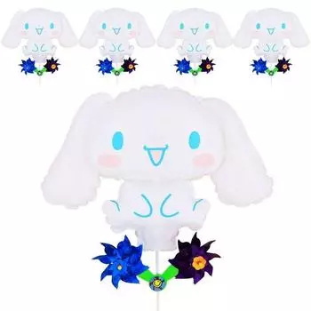 Воздушные шары-вертушки Cinnamoroll Шары Sanrio с персонажами-палочками, 5 штук
