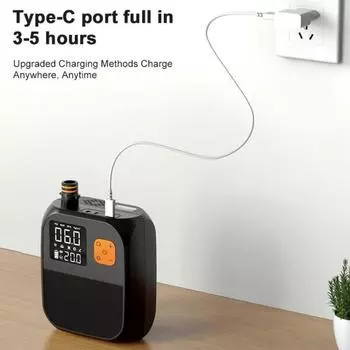 Воздушный насос 25PSI, аккумулятор 8000 мАч, перезаряжаемый насос для гребной доски, электрический портативный автомобильный насос с
