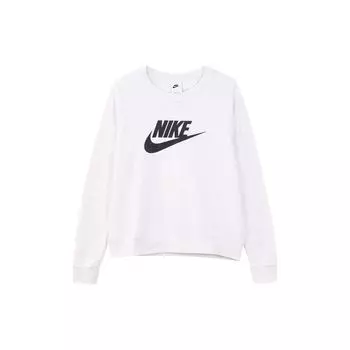 Вязаный свитшот с круглым вырезом Nike Sportswear Essential с логотипом, женские топы, серо-белый BV4113-051 S