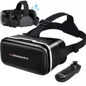 VR-гарнитура для телефона с контроллером — защищенные глаза, линзы HD с защитой от синего света, гарнитуры виртуальной реальности, 3D-очки, очки для iPhone, Samsung, Android