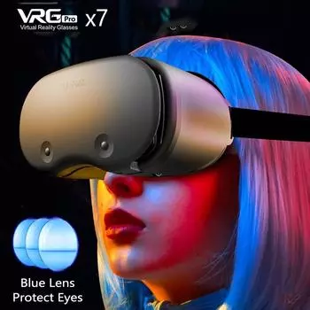 VR-очки с защитой от синего света, 3D-шлем виртуальной реальности для экрана от 5 до 7 дюймов, поддержка 0-800 близорукости, VR-гарнитура для мобильных телефонов, смартфонов, 3D-очки