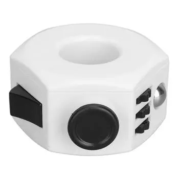 Вращающееся декомпрессионное кольцо игрушка 360 Degreen Kmob Finger Button Roller Finger Stress Reduction белый