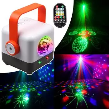 Вращающийся на 360° диско-шар RGB со звуковым управлением, DJ-стробоскоп, KTV, вечеринка, свадьба, танец, Рождество, день рождения, свадьба, шоу, лампа