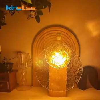 Вращающийся ночник с водной рябью LED USB для спальни с затемнением, динамическая проекционная лампа заката, рождественский праздничный подарок, атмосферный свет