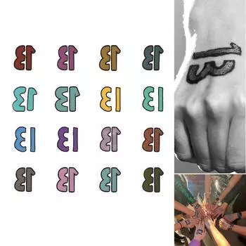 Временные татуировки-наклейки Taylor Swift Number 13 для тела, одноразовые татуировки-наклейки для концертной деятельности