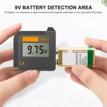Все батареи C, AA, AAA, D, N, 9V 6F22 и 1,5V таблеточные батареи Электрооборудование (Для работы не требуется батарея) чёрный