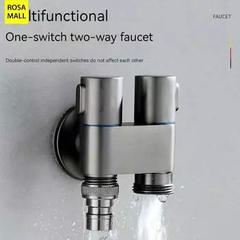 Все медные соединители для водопроводного крана, кран для стиральной машины, треугольный клапан, бытовой мини-экономящий пространство, водопроводный кран, кран type1