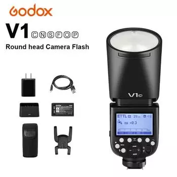 Вспышка Godox V1 TTL 1/8000s HSS с круглой головкой, литий-ионный аккумулятор, комплект вспышек Speedlite для камеры Canon Nikon Sony Fuji Olympus FOR Fujifilm
