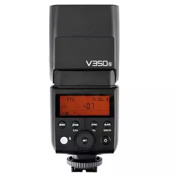 Вспышка Godox V350S для камеры Sony с технической меткой противника Беспроводная система Godox 2.4GX TTL GN36 Более 500 вспышек на полной мощности Перезарядка 0,01-1,7 секунды