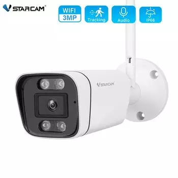 Vstarcam ЕС 3-мегапиксельная аудио IP-камера Wi-Fi Беспроводная AI Обнаружение человека CCTV Пуля Открытая камера наблюдения ИК ночного видения