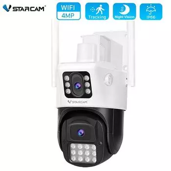Vstarcam EU 4MP PTZ Wi-Fi камера двойной объектив Ai обнаружение человека двойной экран беспроводная наружная камера видеонаблюдения камера домашней безопасности