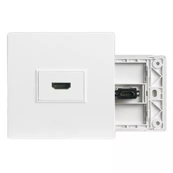 Встроенная мультимедийная панель 4K HD кабель HDMI видео цифровой ТВ разъем подключается непосредственно в разъем HDMI, выход сетевого ТВ кабеля, 86 мм white 1 port