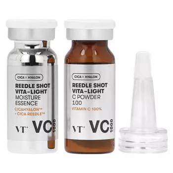 VT Cosmetics, Reedle Shot Vita- Light, тонизирующая эссенция, набор из 2 предметов