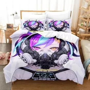 VTuber Axia Krone Bedding Set Single Twin Full Queen King Size Bed Set Adult Kid Bedroom Duvetcover Sets Anime parure de lit Bed 70x133cm 2pcs