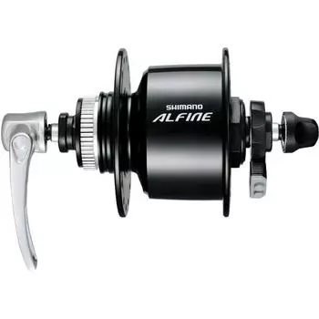 Втулка SHIMANO динамо 32H QR E2 Center Lock совместима с диском 1 мм черная EDHS501BL ALFINE DH-S501-L 6V-3.W OLD чёрный
