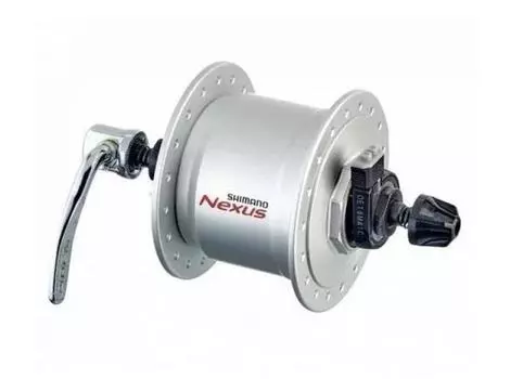 Втулка SHIMANO динамо DH-C3000 серебристая 32H QR E2 6V-2.4W OLD:100 мм EDHC30002NQBAS