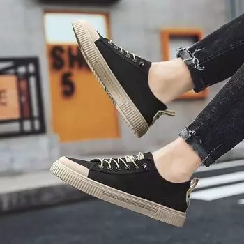 Vulcanize Shoes for Men Breathable Sneakers Man Canvas Trends 2024 Legitimate Casual Without Leather Shipping Free New In Offer 39