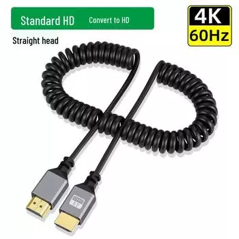 Выдвижной мини-HDMI - HDMI 2.0 пружинный кабель для микрозеркальных камер и D-мониторов