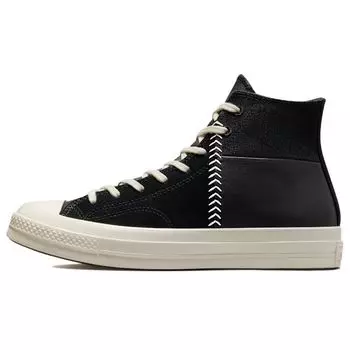 Высокие кроссовки Converse Chuck 70 Crafted Leather Unisex Black Egret University-Red 173131C 43