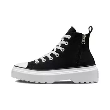 Высокие кроссовки Converse Chuck Taylor All Star с подъемной платформой GS, черно-белые детские A03011C 35.5