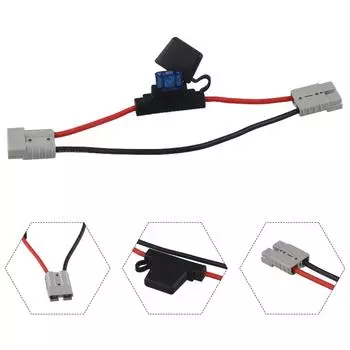 Высокоэффективный кабель питания 8AWG с предохранителем Maxi Fuse для Anderson Style длиной 30 см