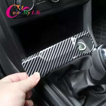 Высококачественная наклейка на панель прикуривателя автомобиля для Volkswagen VW T-cross Tcross 2018-2023, интерьер углеродного волокна черного