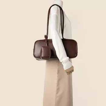 Высококачественная сумка Sense Niche New Underarm Bag Daily Commuter Большая вместительная сумка через плечо кофейный