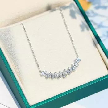 Высококачественное белое ожерелье с улыбкой, блестящая цепочка на ключицу для женщин, свадебное ожерелье для вечеринки, подарок белый