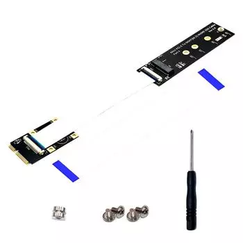 Высокоскоростной М.2 (NGFF) Адаптер NVME SSD — Mini PCIe с винтовой стойкой для кабеля FFC для увеличения емкости хранилища