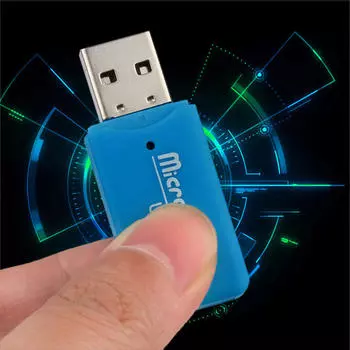 Высокоскоростной мини-USB 2.0 Micro SD TF T-Flash адаптер для чтения карт памяти SB One size оранжевый