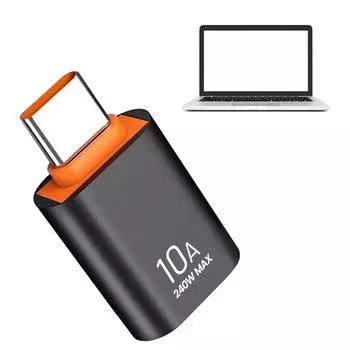 Высокоскоростной USB C - USB A Female адаптер 10 Гбит/с USB C - USB A адаптер 240 Вт Power Delivery для MacBook Pro/Air чёрный
