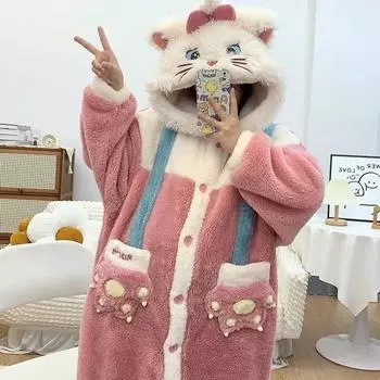 Взрослый костюм для косплея Мэри Кэт, халат, пижама в стиле аниме, пижама на Хэллоуин из мультфильма S