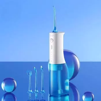 W3Pro Ирригатор для полости рта, 4 типа насадки, стоматологическая струя воды, срок службы батареи 80 дней, водная ирригация, очиститель для отбеливания зубов