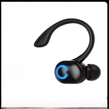 W6 Mini S10 односторонняя Bluetooth 5.2 гарнитура с заушным креплением и длительным сроком службы батареи Bare Metal белый