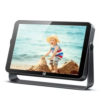в 2024 году цифровая фоторамка KODAK FHD 32 ГБ Wi-Fi 10 дюймов воспроизведение поддерживает память SD до 64 ГБ Wi-Fi удаленная передача данных общий доступ металлическая подставка сенсорный экран