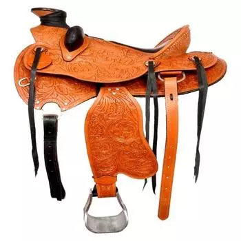Wade Tree A Fork Premium Western Кожаное седло для рабочей лошади Roping Ranch (Доступно сиденье размером от 11 до 18 дюймов.) 11