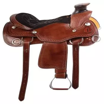 Wade Tree A Fork Premium Western Кожаное седло для рабочей лошади Roping Ranch (Доступно сиденье размером от 11 до 18 дюймов.) 11
