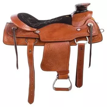 Wade Tree A Fork Premium Western Кожаное седло для рабочей лошади Roping Ranch (Доступно сиденье размером от 11 до 18 дюймов.) 11