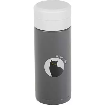 Wahei Phrases Water Mug Vacuum Insulated Bottle, Bottle, 200ml, Quiet, Warm, Cold, Bottle, Cat, Cat, Cat, RH-1660