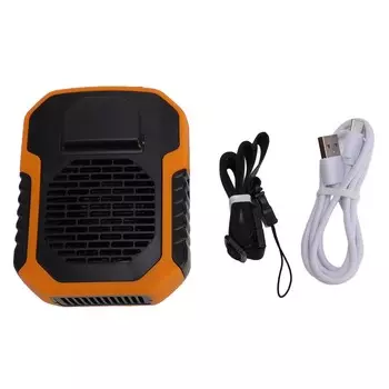 Waist Fan USB Rechargeable Portable Mobile Power Bladeless Hanging Neck Fan for Outdoor Orange оранжевый