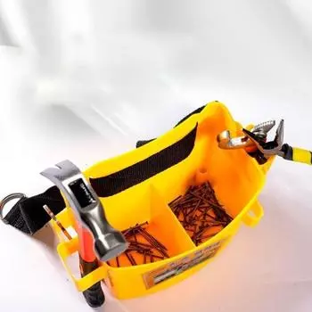 Waist Pocket Woodworking Tool Box Waist Tool Holder Nail Waist Pocket Durable Plastic Nail Box Box orange-Style 1