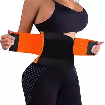 Waist Trainer Пояс для пота для женщин Похудение Tummy Body Shaper Пояс Дышащий Корректирующее Белье Фитнес Моделирующий Ремень L