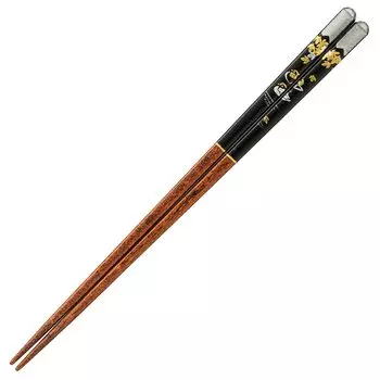 Wakasa lacquered natural dishwasher Oshidori made in Japan 264628 chopsticks, wood, safe, 23cm, couple, black,