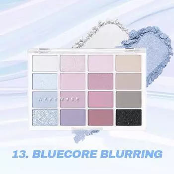 [WAKEMAKE] Палитра теней для век Soft Blurring, 16 цветов (13 Размытие синего ядра) 14 г