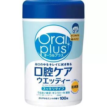 Wako-do Oral Plus влажные салфетки для ухода за полостью рта 100 листов Влажные салфетки Влажные салфетки 1 set