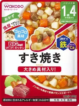 Wakodo БОЛЬШОЙ размер Goo Goo Kitchen Sukiyaki 130 г x 6 пакетиков примерно на 1 год и 4 [От месяцев]