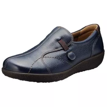 Walking Genuine Shock Easy to Cup 3E ASC cm [Achilles Sorbo] Shoes, Leather, Absorption, Flexibility, Cushioning, Walk, Insole, Women s, 3360, Navy, тёмно-синий